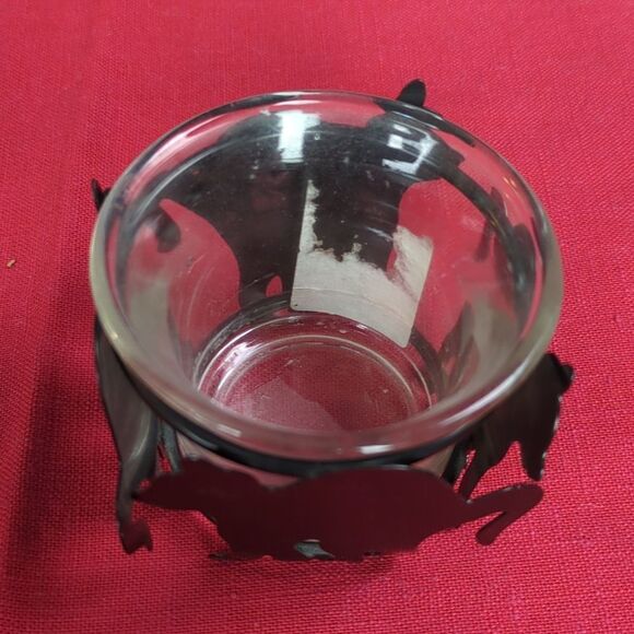 For Kitty Rescue! Vintage Metal Mama Kitty & Kittens Votive Candle Holder - Picture 12 of 16